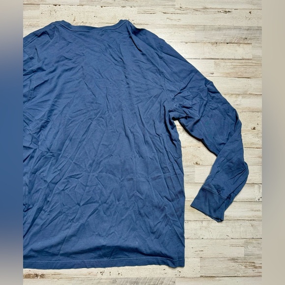Brooks Brothers Crewneck Mens Large Navy 1/4 Button Up Cotton Long Sleeve - Picture 8 of 9